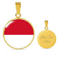 Indonesia Flag Necklace Indonesia Flag Stainless Steel or 18k Gold 18-22" - Express Your Love Gifts
