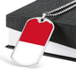 Indonesia Flag Necklace Indonesia Flag Stainless Steel or 18k Gold Dog Tag 24" - Express Your Love Gifts