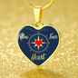 Inspirational Gift Stainless Steel 18k Gold Heart Pendant 18-22" - Express Your Love Gifts