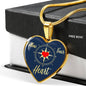 Inspirational Gift Stainless Steel 18k Gold Heart Pendant 18-22" - Express Your Love Gifts