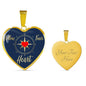 Inspirational Gift Stainless Steel 18k Gold Heart Pendant 18-22" - Express Your Love Gifts