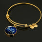 Inspirational Message Just Believe Circle Bangle Bracelet Stainless Steel or 18k Gold" - Express Your Love Gifts