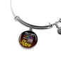 Inspirational Message When It Rains Circle Bangle Bracelet Stainless Steel or 18k Gold" - Express Your Love Gifts