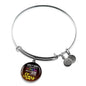 Inspirational Message When It Rains Circle Bangle Bracelet Stainless Steel or 18k Gold" - Express Your Love Gifts