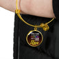 Inspirational Message When It Rains Circle Bangle Bracelet Stainless Steel or 18k Gold" - Express Your Love Gifts