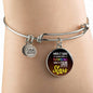Inspirational Message When It Rains Circle Bangle Bracelet Stainless Steel or 18k Gold" - Express Your Love Gifts