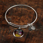 Inspirational Message When It Rains Circle Bangle Bracelet Stainless Steel or 18k Gold" - Express Your Love Gifts