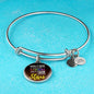 Inspirational Message When It Rains Circle Bangle Bracelet Stainless Steel or 18k Gold" - Express Your Love Gifts