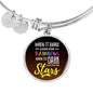 Inspirational Message When It Rains Circle Bangle Bracelet Stainless Steel or 18k Gold" - Express Your Love Gifts