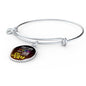 Inspirational Message When It Rains Circle Bangle Bracelet Stainless Steel or 18k Gold" - Express Your Love Gifts