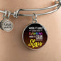 Inspirational Message When It Rains Circle Bangle Bracelet Stainless Steel or 18k Gold" - Express Your Love Gifts