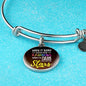 Inspirational Message When It Rains Circle Bangle Bracelet Stainless Steel or 18k Gold" - Express Your Love Gifts