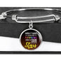 Inspirational Message When It Rains Circle Bangle Bracelet Stainless Steel or 18k Gold" - Express Your Love Gifts