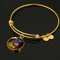 Inspirational Message When It Rains Circle Bangle Bracelet Stainless Steel or 18k Gold" - Express Your Love Gifts