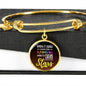Inspirational Message When It Rains Circle Bangle Bracelet Stainless Steel or 18k Gold" - Express Your Love Gifts