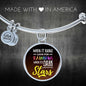 Inspirational Message When It Rains Circle Bangle Bracelet Stainless Steel or 18k Gold" - Express Your Love Gifts