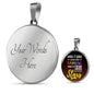 Inspirational Message When It Rains Circle Necklace Stainless Steel or 18k Gold 18-22" - Express Your Love Gifts