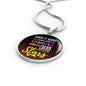 Inspirational Message When It Rains Circle Necklace Stainless Steel or 18k Gold 18-22" - Express Your Love Gifts