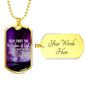 Inspirational Religious Gift Seek God First Always Stainless Steel or 18k Gold Dog Tag 24" Chain-Express Your Love Gifts
