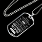 Inspirational Verse Necklace Will Of God Stainless Steel or 18k Gold Dog Tag W 24"-Express Your Love Gifts
