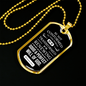 Inspirational Verse Necklace Will Of God Stainless Steel or 18k Gold Dog Tag W 24"-Express Your Love Gifts