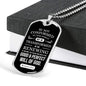 Inspirational Verse Necklace Will Of God Stainless Steel or 18k Gold Dog Tag W 24"-Express Your Love Gifts
