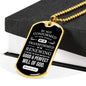 Inspirational Verse Necklace Will Of God Stainless Steel or 18k Gold Dog Tag W 24"-Express Your Love Gifts
