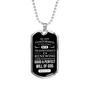 Inspirational Verse Necklace Will Of God Stainless Steel or 18k Gold Dog Tag W 24"-Express Your Love Gifts