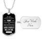 Inspirational Verse Necklace Will Of God Stainless Steel or 18k Gold Dog Tag W 24"-Express Your Love Gifts