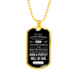 Inspirational Verse Necklace Will Of God Stainless Steel or 18k Gold Dog Tag W 24"-Express Your Love Gifts