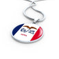 Iowa State Flag Circle Pendant Stainless Steel or 18k Gold Circle Pendant 18-22" - Express Your Love Gifts
