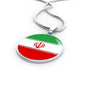 Iran Flag Necklace Iran Flag Stainless Steel or 18k Gold 18-22" - Express Your Love Gifts