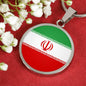 Iran Flag Necklace Iran Flag Stainless Steel or 18k Gold 18-22" - Express Your Love Gifts