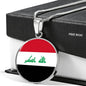 Iraq Flag Necklace Iraq Flag Stainless Steel or 18k Gold 18-22" - Express Your Love Gifts