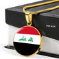 Iraq Flag Necklace Iraq Flag Stainless Steel or 18k Gold 18-22" - Express Your Love Gifts