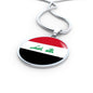 Iraq Flag Necklace Iraq Flag Stainless Steel or 18k Gold 18-22" - Express Your Love Gifts