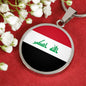 Iraq Flag Necklace Iraq Flag Stainless Steel or 18k Gold 18-22" - Express Your Love Gifts