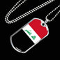 Iraq Flag Necklace Iraq Flag Stainless Steel or 18k Gold Dog Tag 24" - Express Your Love Gifts