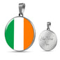 Ireland Flag Necklace Ireland Flag Stainless Steel or 18k Gold 18-22" - Express Your Love Gifts