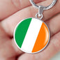 Ireland Flag Necklace Ireland Flag Stainless Steel or 18k Gold 18-22" - Express Your Love Gifts
