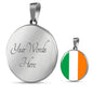 Ireland Flag Necklace Ireland Flag Stainless Steel or 18k Gold 18-22" - Express Your Love Gifts
