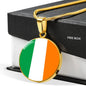 Ireland Flag Necklace Ireland Flag Stainless Steel or 18k Gold 18-22" - Express Your Love Gifts