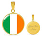 Ireland Flag Necklace Ireland Flag Stainless Steel or 18k Gold 18-22" - Express Your Love Gifts