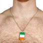 Ireland Flag Necklace Ireland Pendant Stainless Steel or 18k Gold Dog Tag 24" - Express Your Love Gifts
