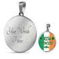 Irish Princess Circle Pendant Necklace Stainless Steel or 18k Gold 18-22" - Express Your Love Gifts