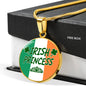 Irish Princess Circle Pendant Necklace Stainless Steel or 18k Gold 18-22" - Express Your Love Gifts