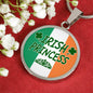 Irish Princess Circle Pendant Necklace Stainless Steel or 18k Gold 18-22" - Express Your Love Gifts
