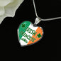 Irish Princess Necklace Stainless Steel or 18k Gold Heart Pendant 18-22'' - Express Your Love Gifts