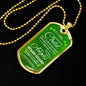 Irish Religious Gift Blessing Prayer Necklace Stainless Steel or 18k Gold Dog Tag 24" Chain-Express Your Love Gifts