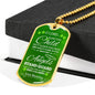 Irish Religious Gift Blessing Prayer Necklace Stainless Steel or 18k Gold Dog Tag 24" Chain-Express Your Love Gifts